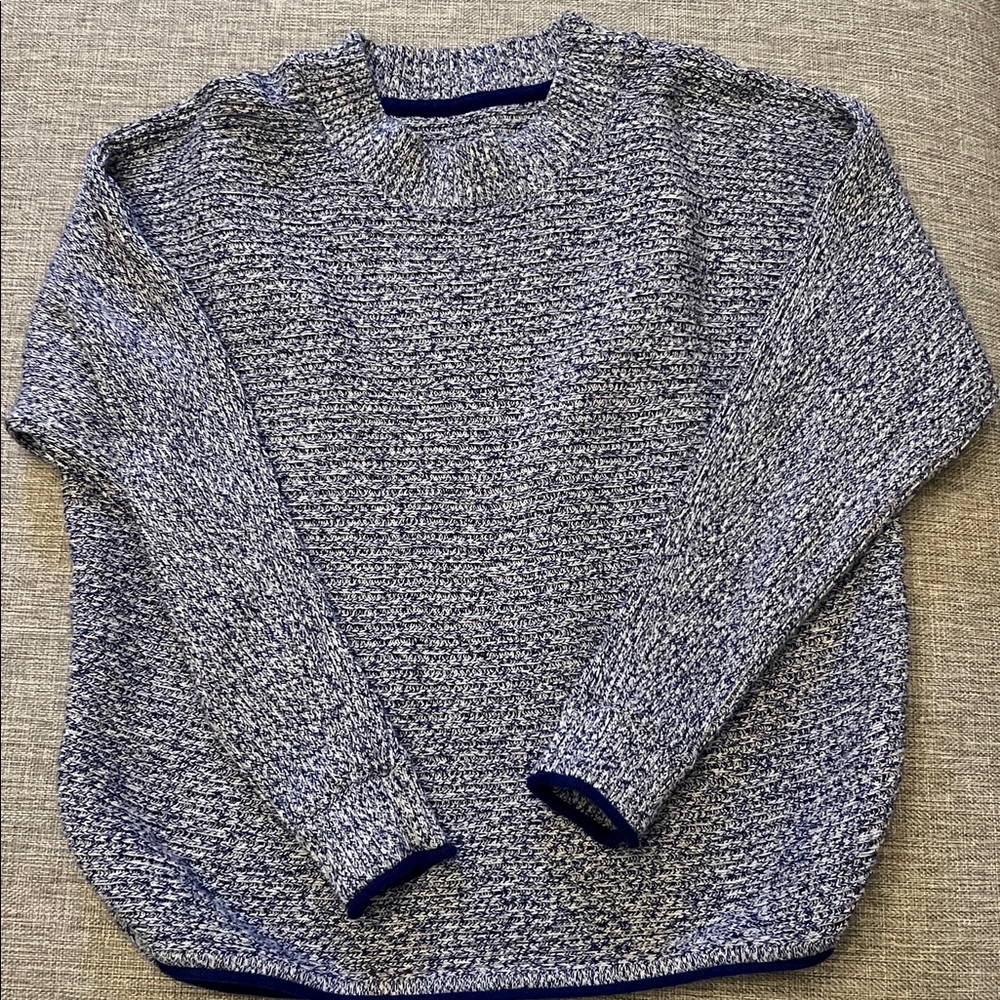 Women’s Lululemon Silk Blend Blue Cable Pullover Crewneck Sweater XS